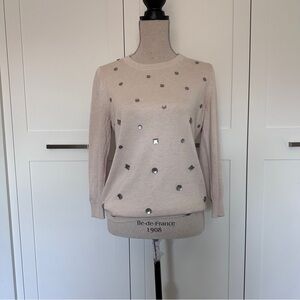Banana Republic  Cream Sweater with Silver Details